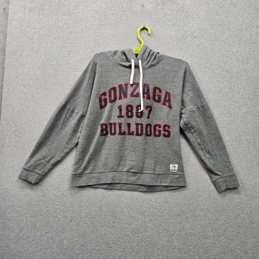 Gonzaga Bulldogs Women Sweatshirt XS Gray PINK Victoria's Secret College